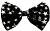 Black and White Doggie Bow Tie